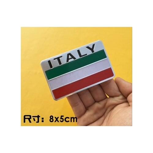 Italy Flag Auto Trunk Side Tailgate Motorcycle Emblems Badges Decal Sticker Car Accessories