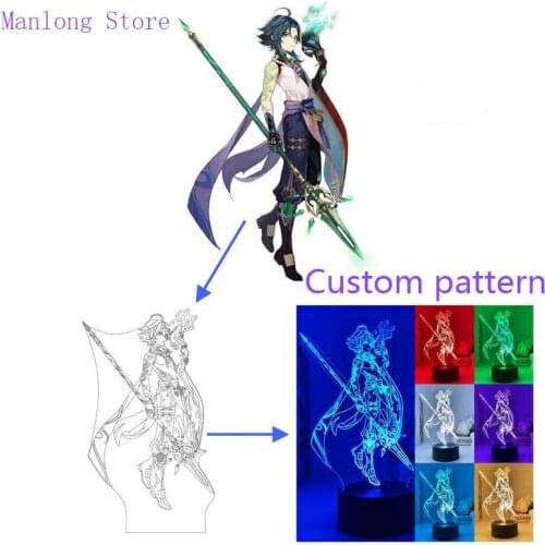 Customized 3d night light pattern, can customize all the graphics of cartoon characters, portraits and animals