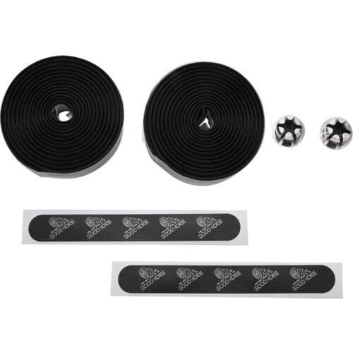 PROMEND Road Bikes Bicycle Handlebar Tape Black Mesh Design Non-slip waterproof Bartape Soft EVA Sponge Leather Tape Black 75g