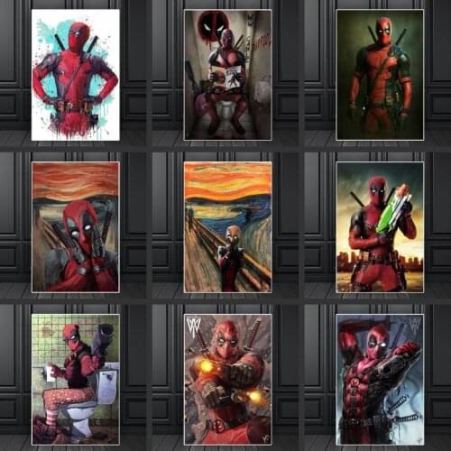 Marvel Deadpool Canvas Painting Movie Funny Superhero Posters and Prints Wall for Living Room Home Wall Art Decoration Cuadros