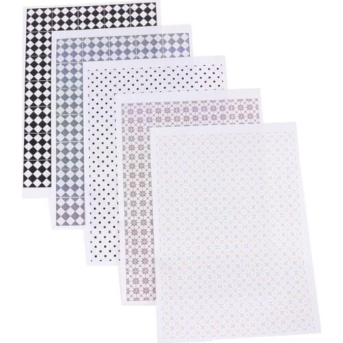 Minimalist style 1Pcs 1/12 Dollhouse Floor Sticker Wall Decal Kitchen Bathroom Miniature Accessory