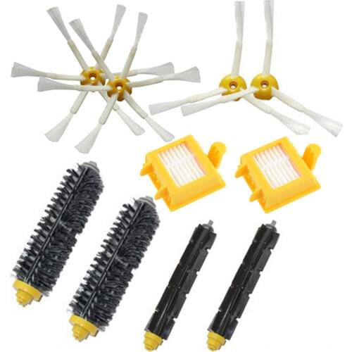 Bristle & Flexible Beater Brush & Hepa Filter & Side Brush kit for iRobot Roomba 700 Series 750 760 770 780 790 Replacement