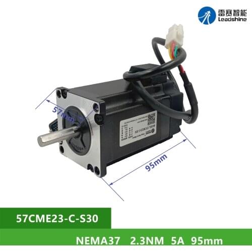 NEMA37 Leadshine 57CME23-C-S30 2.3Nm 5A Closed loop stepper 2 phase Shaft Diameter 8mm