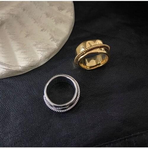 Timeless Wonder Retro Geo Stackable Statement Rings Women Jewelry Punk Cocktail Gothic Boho Ins Designer Top Trendy Kpop 5637