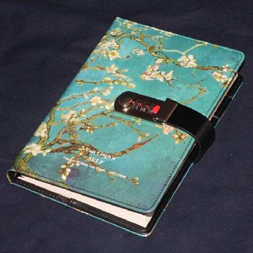 Password Book Lock Diary Thickened Account A5 260 Pages Student Creative Notepad Stationery Notebook Diary Hand Ledger