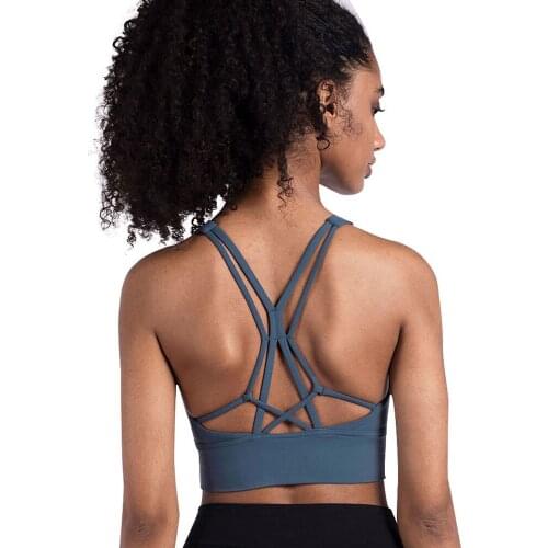 Sexy Sports Bra Plus Size Women Fitness Top Female Nylon Active Wear Yoga Bra Sport Femme Padded Underwear Athletic Top Gym Bra