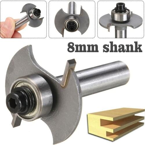 8mm Shank T-Slot Milling Cutter Router Bit 3mm Slot Cutter Bits T-Track Slotting Router Bits For Woodworking Chisel Cutter
