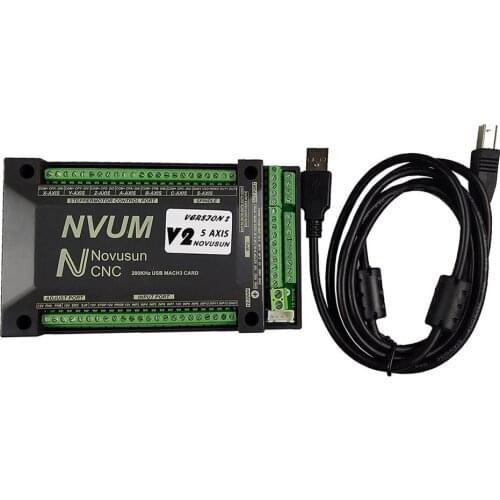 Mach3-200KHz USB card NVUM 3 axis / 4 axis / 5 axis / 6 axis CNC motion controller, step slave function, servo motor