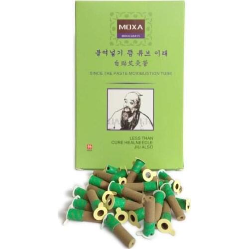 High quality Natural Smokeless self-stick Moxa tube acupuncture massage moxibustion tube Nanyang 180pcs moxa sticks