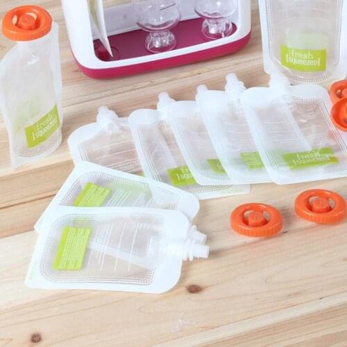 10 Pcs Children Puree Squeezer Home Kitchen Dispenser Accessories Baby Food Fresh Storage Bag Sub-package 19QF