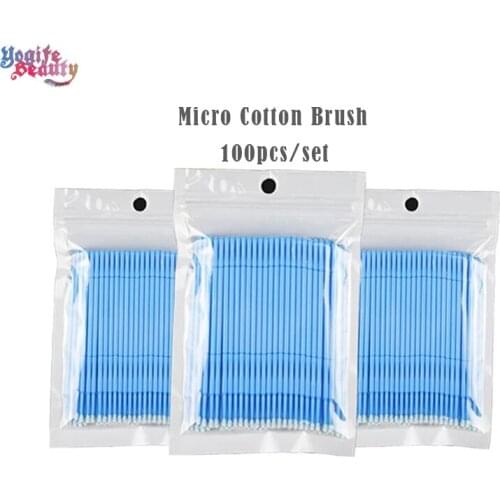 100pcs Disposable Micro Applicators Brush Clean Stick Short Head Swab for Eyelash Extension from Yogife Beauty