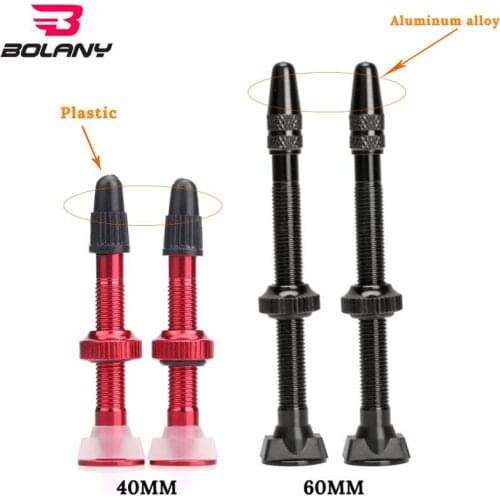 2pcs 40mm /60mm Monutain Road Bicycle Extender Valves Aluminum With Tubeless Bike Bicycle Valve For Wide Tire Bike