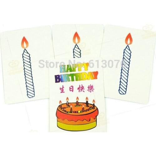 5sets Happy Birthday Card Group Prediction Magic Trick Comedy Close Up Magie Gimmick Props Birthday Party Toys For Children