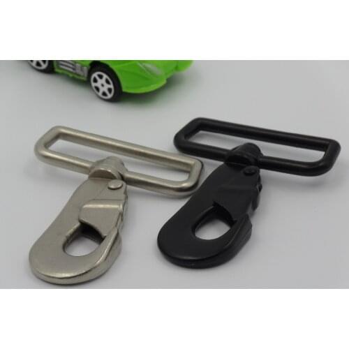 5pcs metal hook for 50mm webbing swivel hook for bags luggages garment belt hook high resistance black silver free shipping