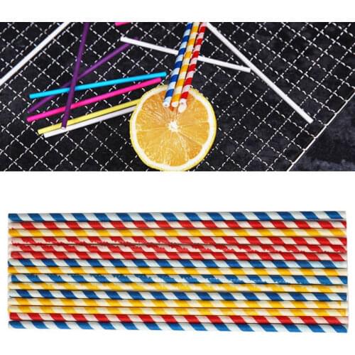 50Pcs/Lot Candy Color Paper Lollipop Sucker Sticks Food Grade Paper Cake Chocolates Stick For DIY Baking Kitchen Accessories