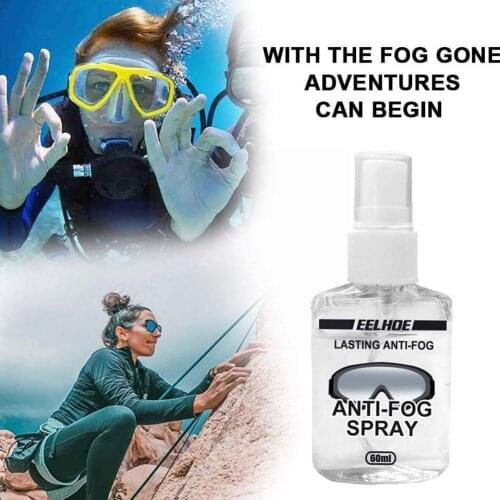 60ml State Defog Anti Fog Agent For Swim Goggles Lens Diving Glass Mask Cleaner Spray Antifogging Mist Solution D3T0
