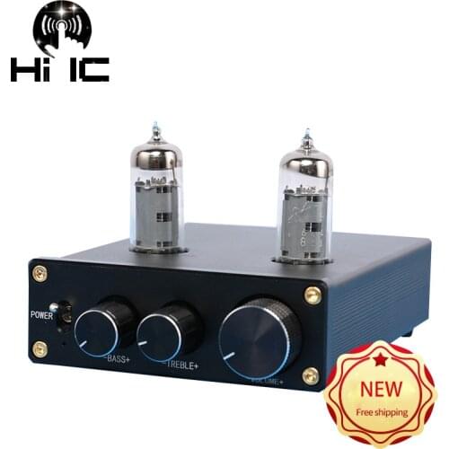 6J3/6K4 Vacuum Tube Amplifier Preamp HiFi Dual Channel Volume Control Tone Preamplifie Treble&Bass Tone Control