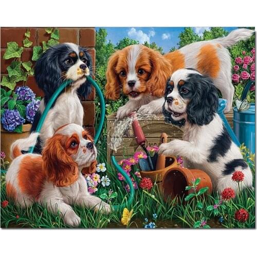 Diamond Painting Animals dog Cross Stitch DIY Bead Embroidery Diamond Art Cavalier King Charles Spaniel Sale Handwork Home Decor