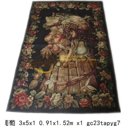 Wool aubusson tapestry vintage tapestry vintage tapestry tapestry wall forest tapestry modern tapestry made of pieces of fruit