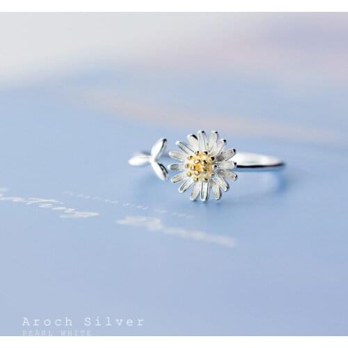 Bohemian Daisy Flower Rings For Women Boho Rings Party Trend Korean Creative Geometric Irregular Jewelry Gift