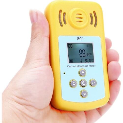 Carbon Monoxide Gas CO Detector LCD Display and Sound-light Alarm Sensitive Gas Analyzer for Home Security