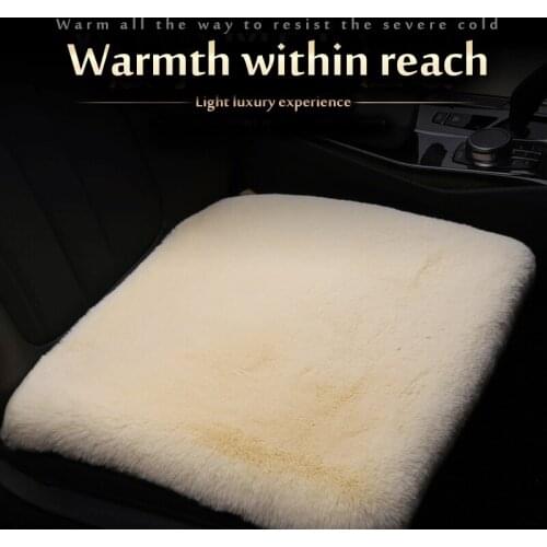 Plush Warm faux fur Car Seat Covers Car Interior covers Auto Front Rear pad 5 Seat Protector Cushion Auto Car Accessories