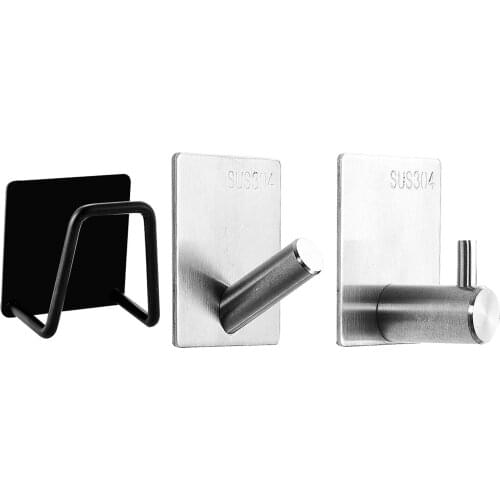 Adhesive Sponge Holder Sink Caddy 304 Stainless Steel Waterproof Quick Drying Kitchen Storage Rack for Kitchen Bathrooms