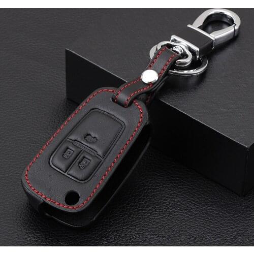 Car-Styling Leather Key Holder Cover Case For Chevrolet Cruze Aveo Trax Opel Astra Corsa Meriva Zafira Antara J Mokka Insignia