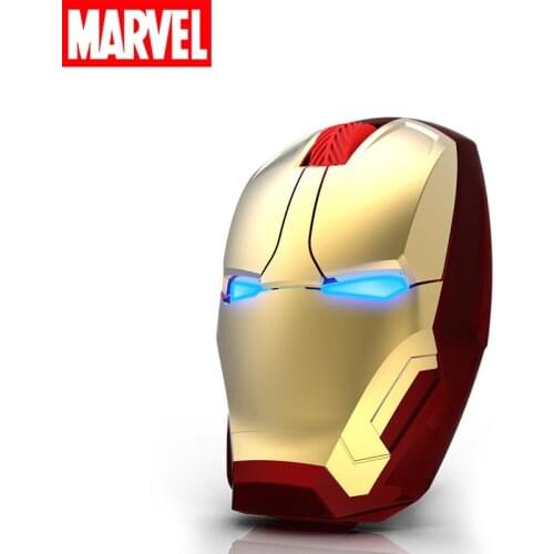 Marvel Iron Man Wireless Mouse Silent Gaming Mouse 1600 DPI LED Backlit 2.4G Computer Mouse for Laptop PC Gamer