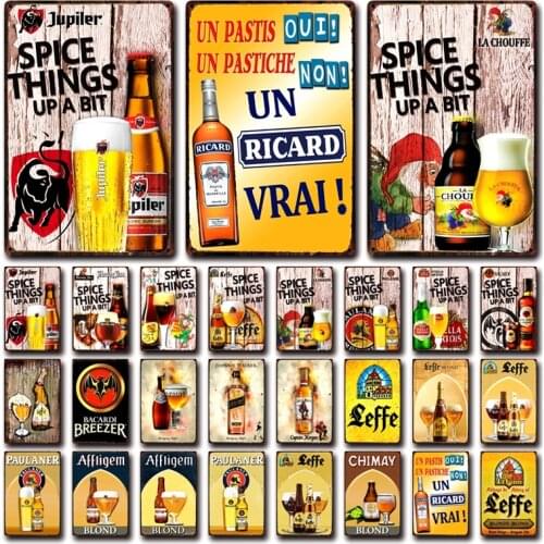 [ Kelly66 ] Belgian Beer Jupiler Leffe Hertog Jan Ricard La Chouffe Tin Art Metal Sign Home Decor Painting 20*30 CM Size Dy195