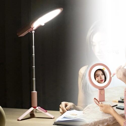 Mini Selfie Stick Cell Phone Tripod Holder Stand With LED Ring Light For IPhone Samsung SmartPhones Tripod For Phone Accessories