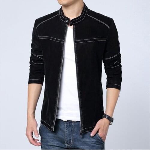 MRMT 2021 Brand Autumn Mens Jackets Frosted Casual Collar Leather Jacket for Male Slim Leather Jacket Outer Wear Clothing