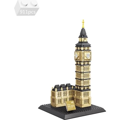 World Famous City Architecture Skyline Collection Big Ben Model Building Blocks Kit Bricks Creative Kids Toys For Children Gifts