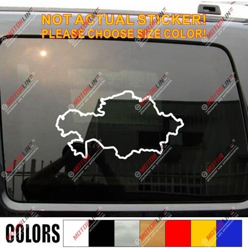 Kazakhstan Map Outline Silhouette Decal Sticker Car Vinyl die cut no bkgrd