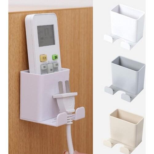 Wall Mounted Organizer Mobile Phone Bracket Charging Holder Multi-function Storage Box Hotel Office Home Storage Organization