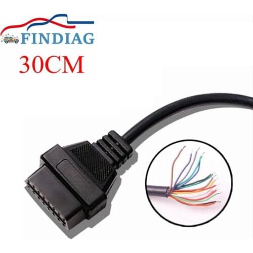 Newest Female Connector OBD2 16Pin to Open OBD Cable OBDII for Code Reader Code Scanner ODB2 16 Pin OBD 2 Adaptor Hot Sale