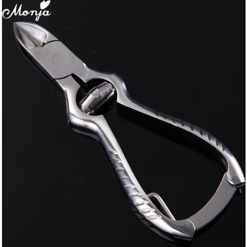 Monja Nail Art Stainless Steel Cuticle Scissor Fingernail Dead Skin Remover Nipper Clipper Cutter Manicure Pedicure Care Tool