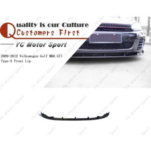 Carbon Fiber / FRP Fiber Glass Front Lip Fit For 2009-2012 Golf MK6 GT Type-2 Front Bumper Lower Splitter Lip
