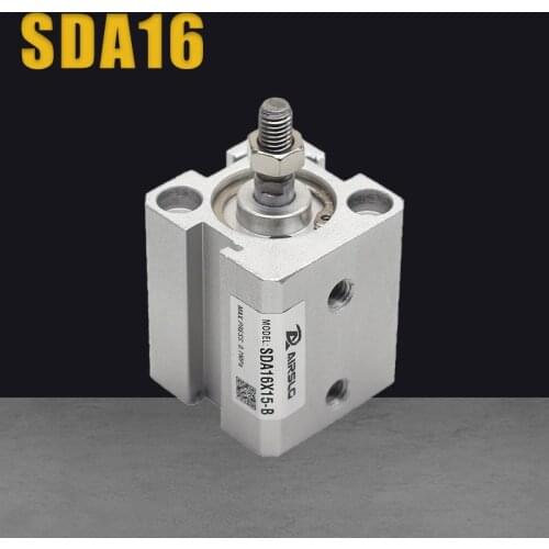 SDA16 Female Thread Airtac Air Pneumatic DoubleActing Compact Thin Cylinder SDA16X5 SDA16X10 SDA16X15 SDA16X20 SDA16X25 SDA16X30