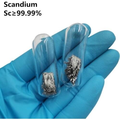 Scandium Sc 4N High Purity 99.99% Beautiful Shiny Distilled Crystals