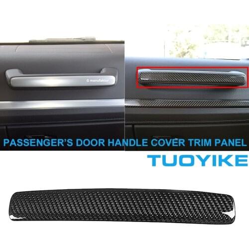 Car Styling Real Carbon Fiber Passenger Side Door Handle Cover Trim Panel Sticker For Mercedes BENZ W464 G63 G500 G550 2019-2020