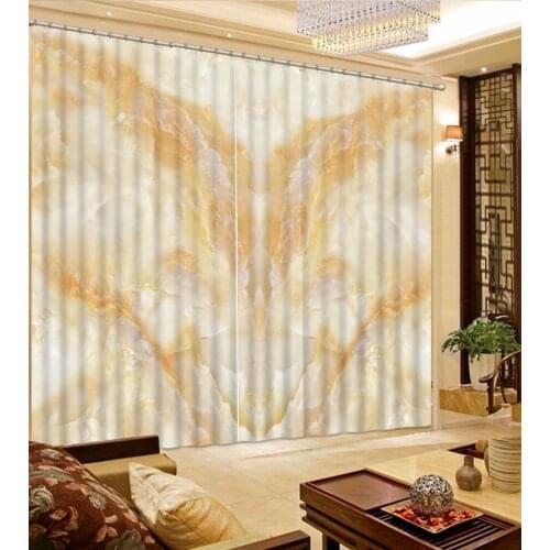 Bedroom blackout curtains marble custom curtain