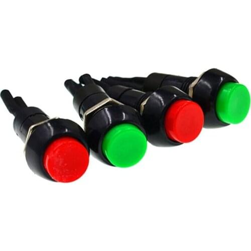 R3MD Universal Latching Self-Locking Button 5pcs Motorbike Self-Locking Switch Button Motorcycle Modification Tool