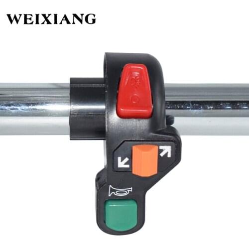 Universal Motorcycle Motorbike 22mm 7/8" Switch On Off Horn Headlight Turn Signals Push Button Handlebar Control Switches