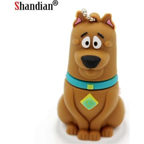 SHANDIAN new arrival real capacity cartoon puppy USB flash drive 4GB 8GB 16GB 32GB 64GB External Storage photography gift