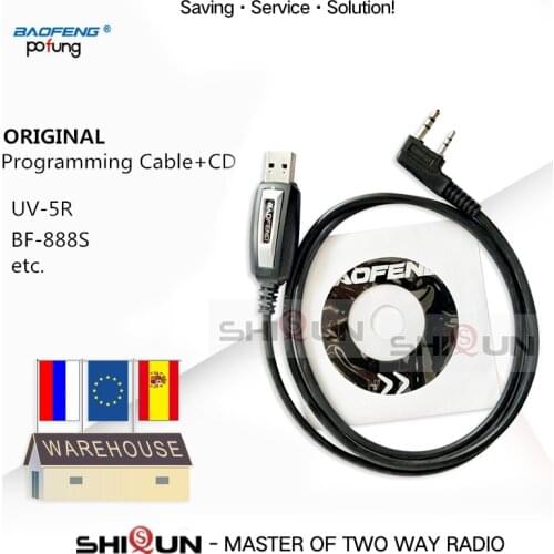 USB Programming Cable for Baofeng UV-5R UV-82 BF-888S UV-S9 BF-V9 UV-82HP UV-5RE 5RA Programming Cable Driver With CD Software
