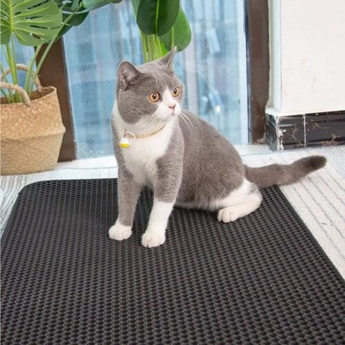Waterproof Pet Cat Litter Mat Double Layer Litter Cat Bed Pads Trapping Pets Litter Box Mat Pet Product Bed For Cats House Clean