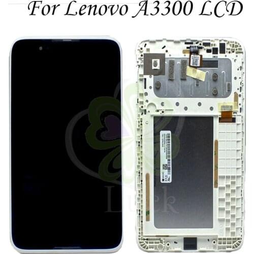 For Lenovo A3300 LCD display touch screen with frame digitizer Assembly replacement parts For Lenovo A3300 A3300T A3300-HV lcd