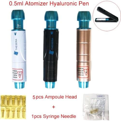 0.5ML thesera Atomizer Hyaluronic Pen Adjust High Pressure Hyaluronic Pen for Wrinkle Removal Lip Lifting Loss Weight Skin Care