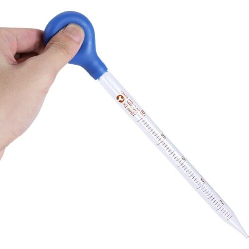 10ml Glass Scale Line Dropper Blue Rubber Head Pipettors Pipette Lab Dropper Dropping Pipet